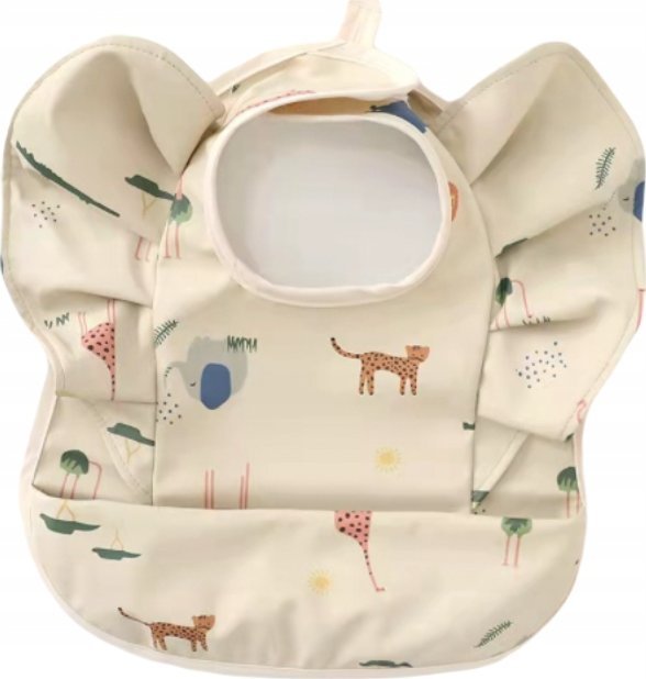 Śliniaczek dla Niemowlaka z Kieszonką i Falbankami OWOCE