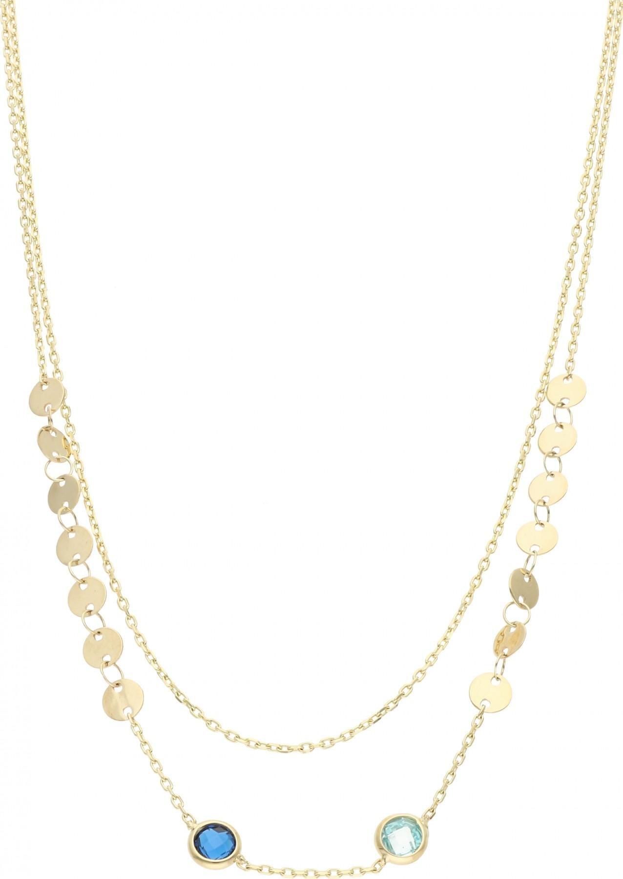 Rosanto Złoty naszyjnik z cyrkoniami 45 cm 585 14k