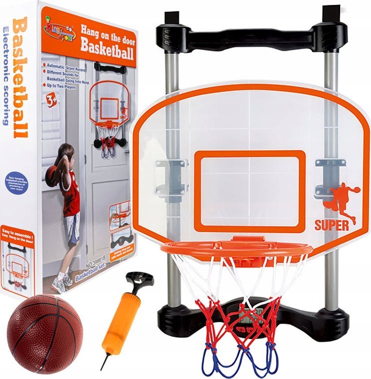 Interaktywna Tablica Do Koszykówki Dla Dzieci Kosz + Piłka Licznik Trafień