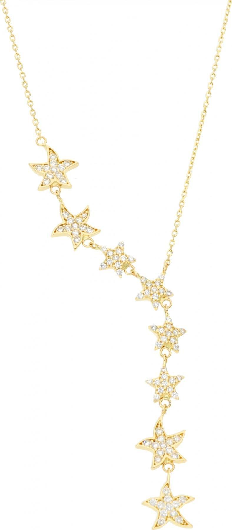 Rosanto Złoty naszyjnik z gwiazdami 48 cm 585 14k