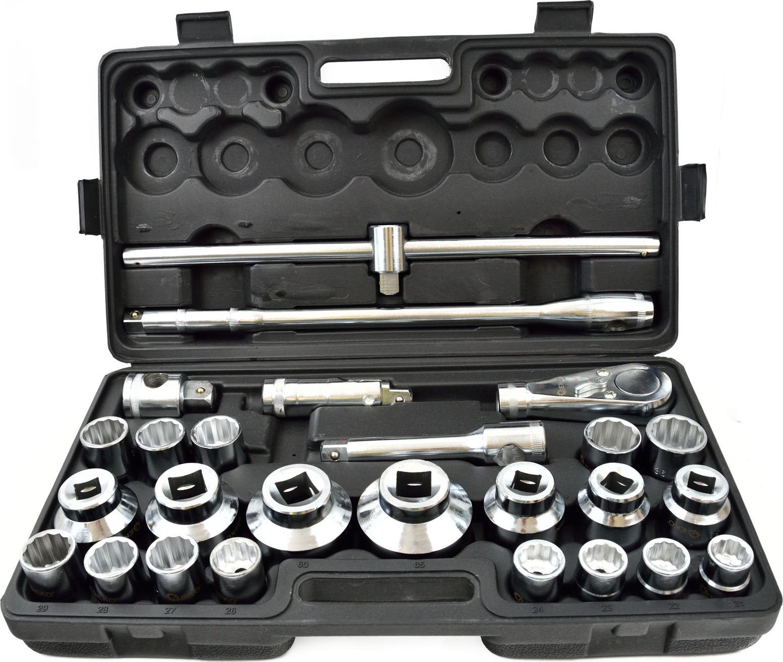 Geko #Zestaw kluczy nasadowych 26el.3/4" 21-65 12-kąt (1)