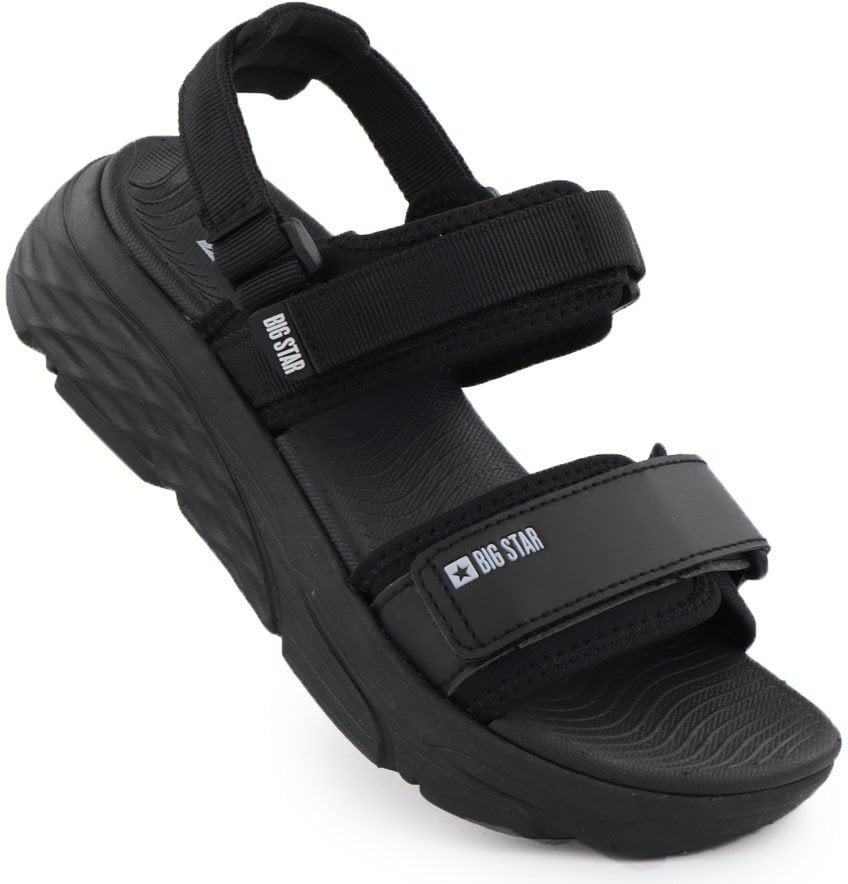 Sandały sportowe damskie na rzep czarne Big Star RR274A076 38