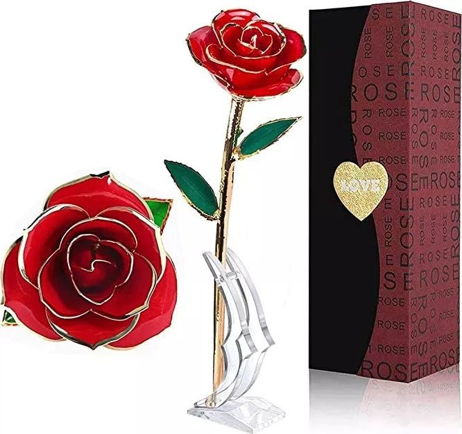 ToPrezent.pl Naturalna Pozłacana Róża - Wieczna i Prawdziwa