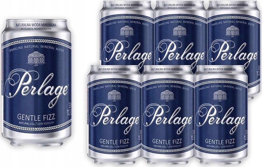 Woda Cisowianka Perlage Naturalna woda mineralna musująca niskosodowa 330 ml x 6 sztuk