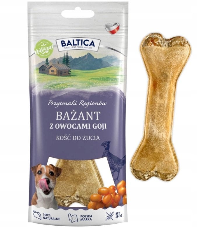 BALTICA PRZYSMAKI REGIONÓW Kość do żucia bażant z jagodami goji 1szt