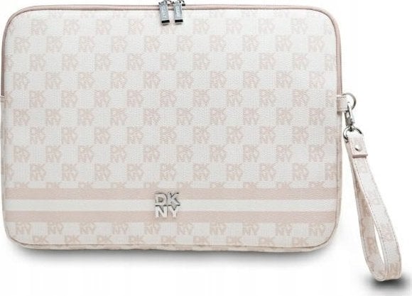 Etui DKNY Sleeve DKCS14PVSHLP 14" różowy/pink Checkered Pattern Printed Stripes