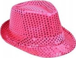 Arpex KAPELUSZ CEKINY ROZ