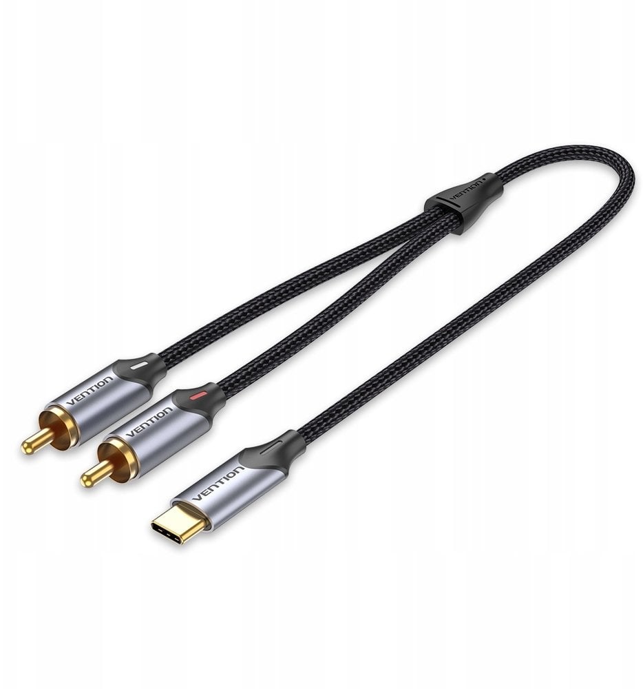 Kabel Vention Kabel Audio USB-C na 2RCA męski 1m