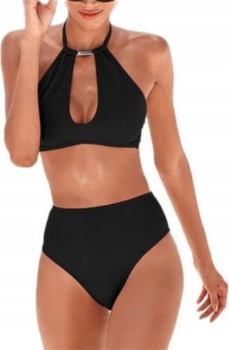 Pan i Pani Gadżet Strój kąpielowy wiązany wysoki stan czarny