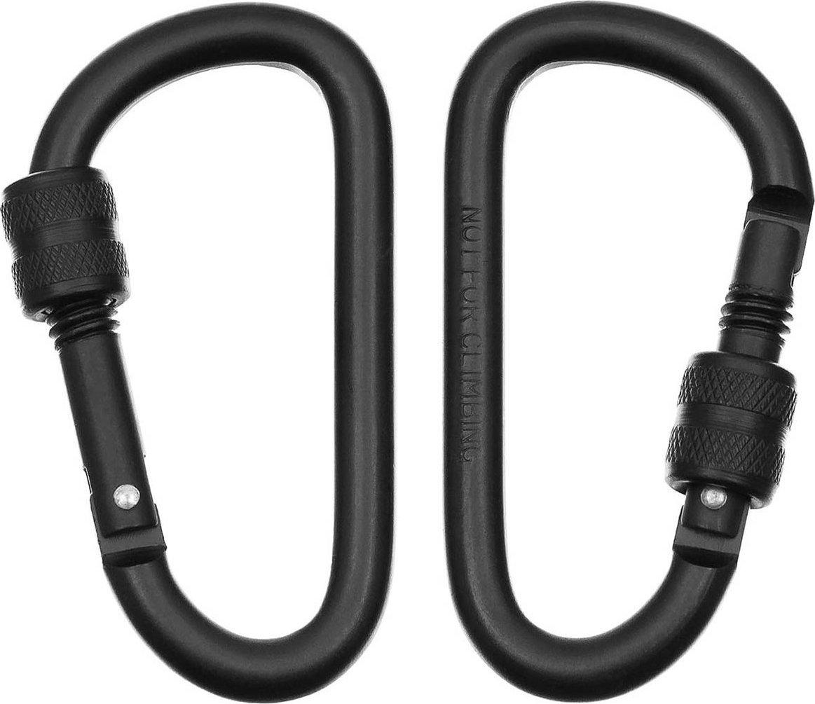 MFH KARABIŃCZYK STALOWY Z BLOKADĄ 8 mm x 8 cm black