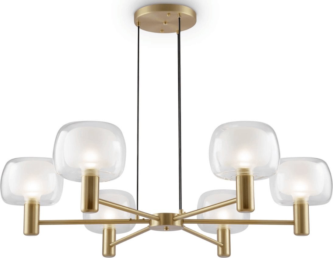 Lampa wisząca Maytoni Lampa wisząca Vision MOD411PL-06G do salonu szkło złota