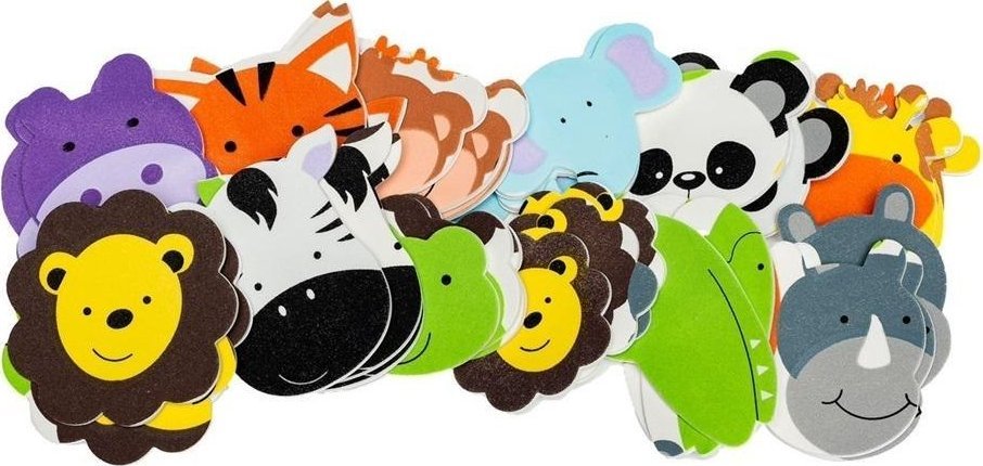 BREWIS Naklejki z pianki ZOO 36szt