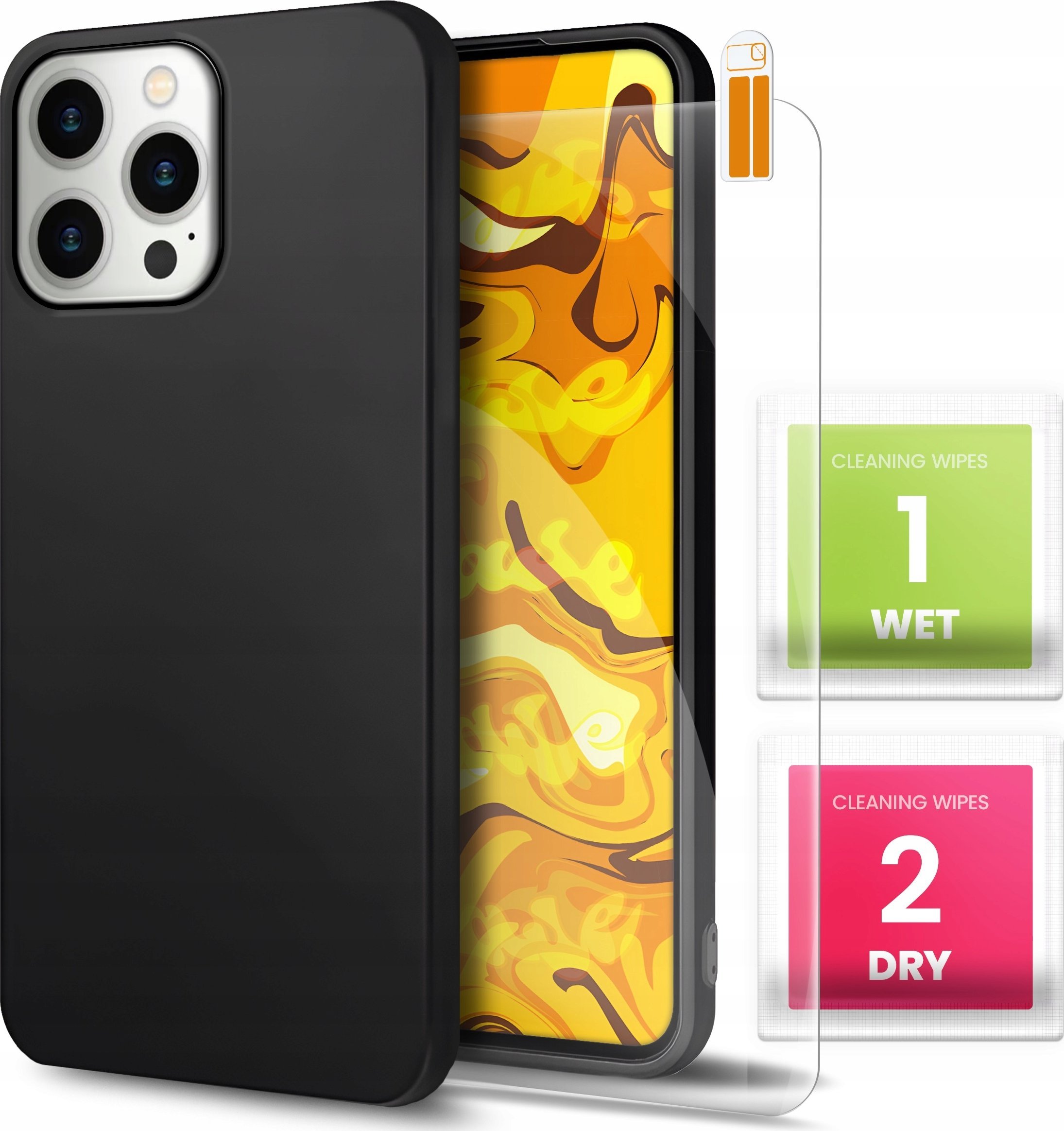 Hello Case Etui do Apple Iphone 13 Pro (Czarne, Matowe, Obudowa Slim, Silikon)