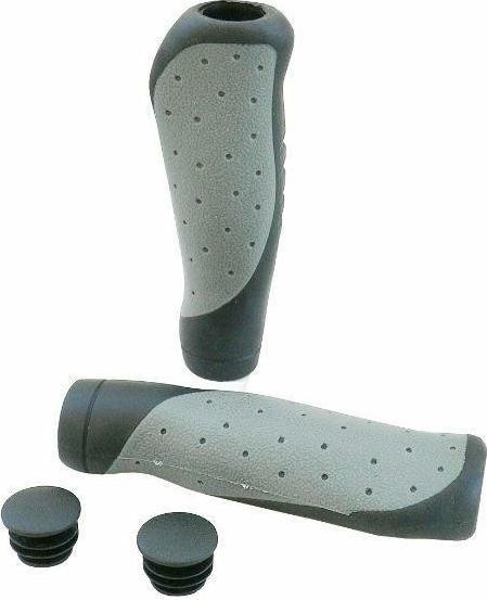 Carcommerce Chwyty rowerowe na kierownicę gumowe czarno-szare