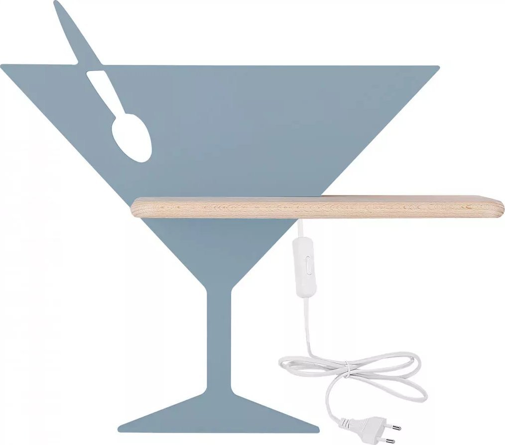 Lumes Niebieski kinkiet ścienny dziecięcy z wtyczką - K057-Steri