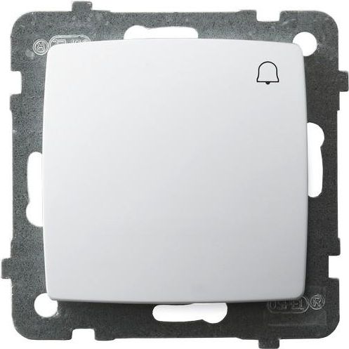 Ospel Łącznik dzwonek Karo pojedynczy zwierny biały (ŁP-6S/m/00)