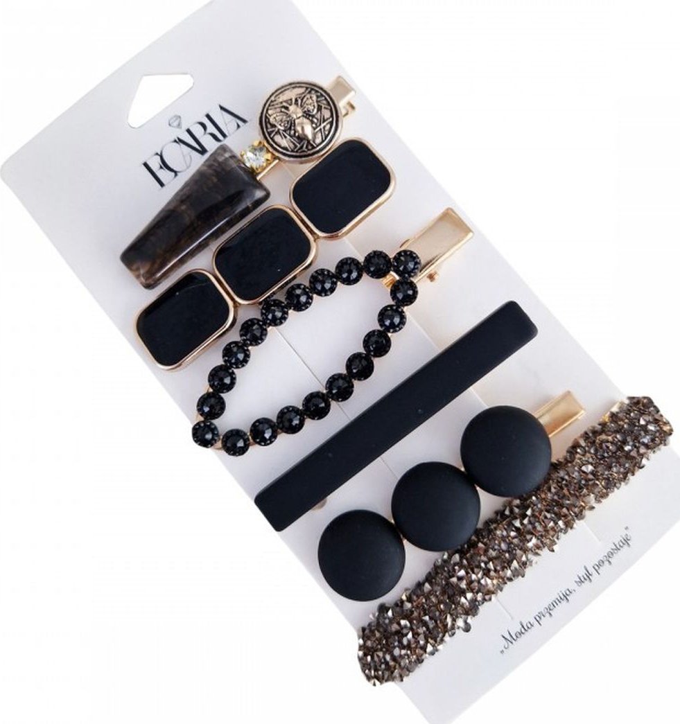 Ecarla Zestaw 6 sztuk zdobionych eleganckich spinek do włosów SP255CZ