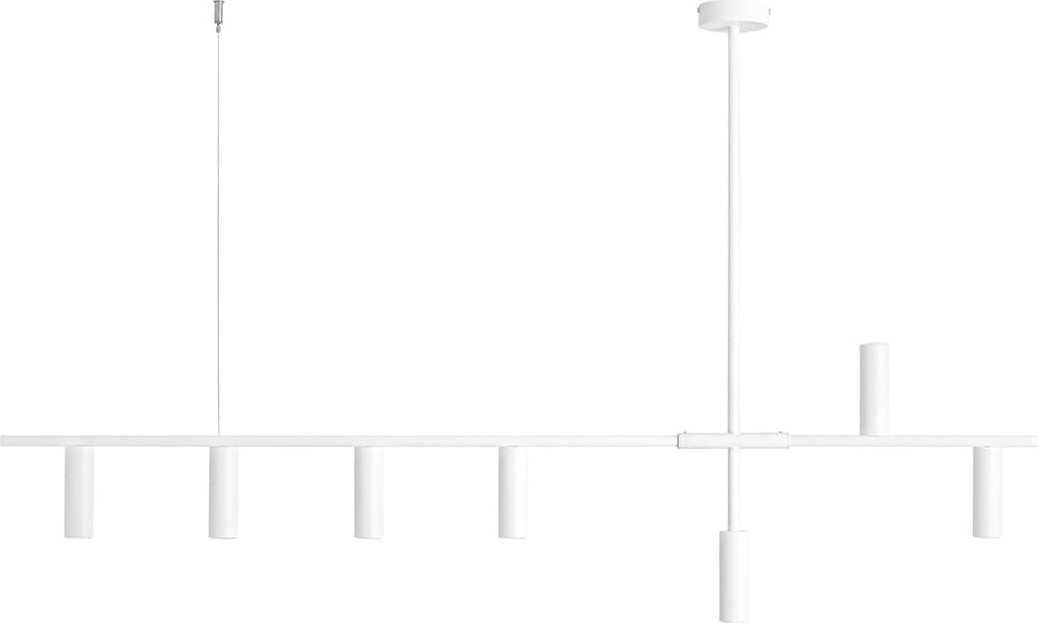 Lampa wisząca Aldex Podłużna lampa wisząca nad stół Trevo 1104T Aldex metalowe tuby białe
