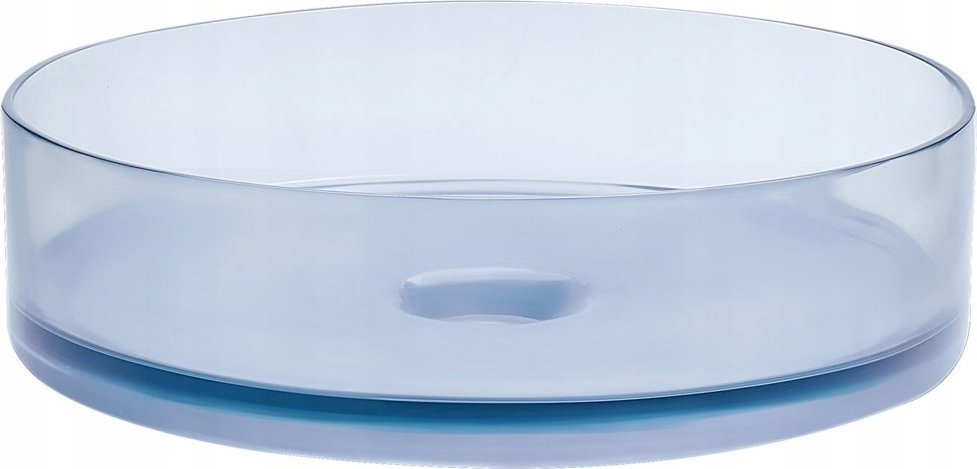 Umywalka Beliani Umywalka nablatowa okrągła ⌀ 36 cm niebieska TOLOSA