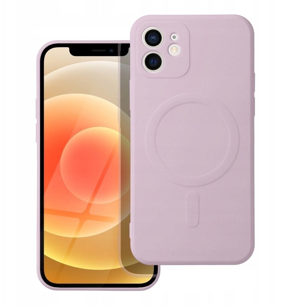 Futerał SILICONE MAG COVER kompatybilny z MagSafe do IPHONE 12 Mini różowy