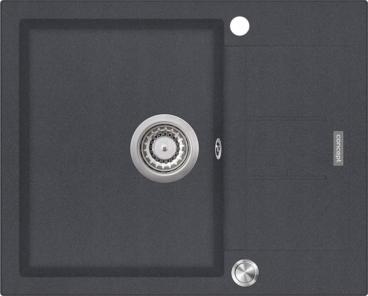 Zlewozmywak Concept DG05C45dg kuchenny granitowy z ociekaczem CIEMNO SZARY