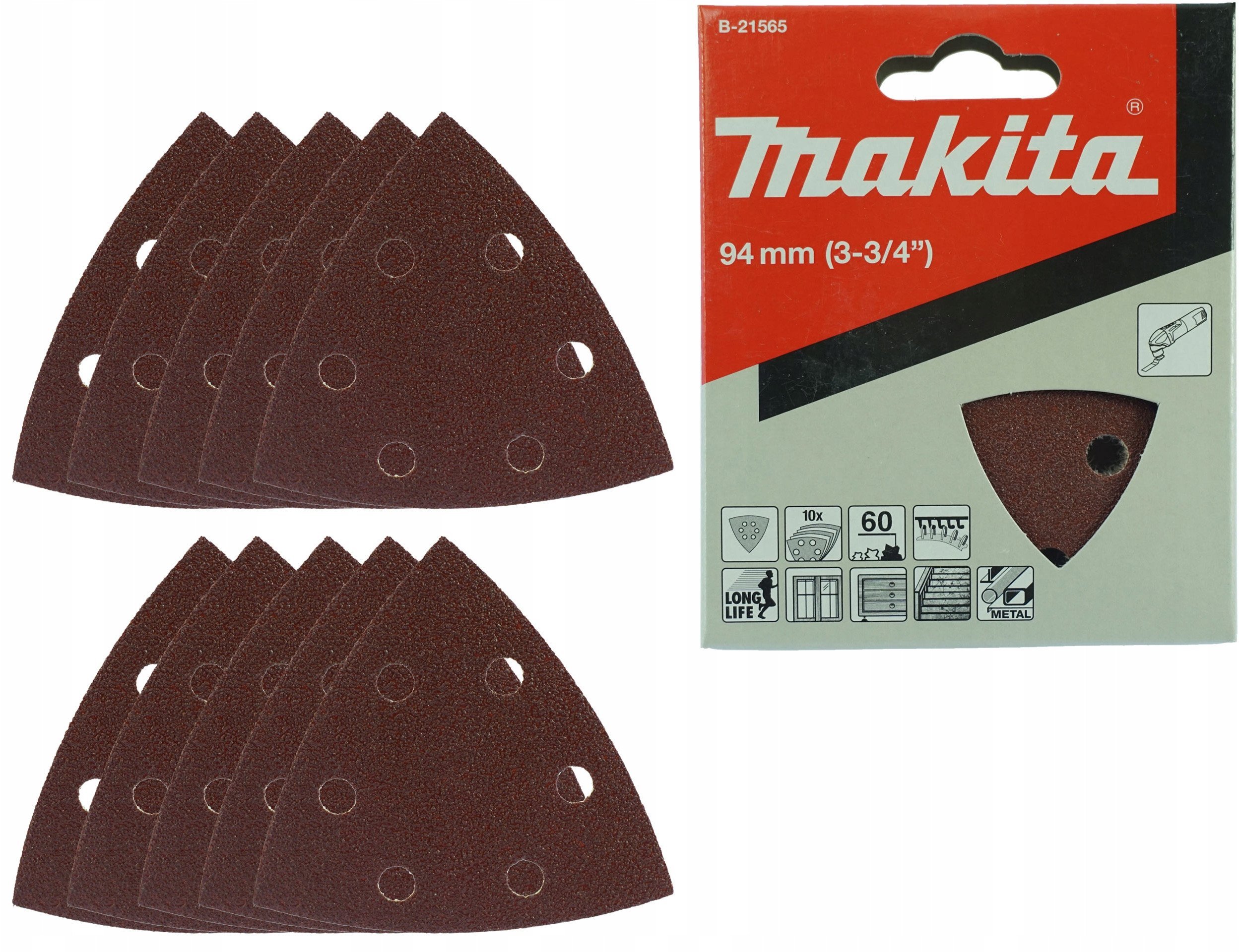 SANDING PAPER TRIANGULAR MAKITA K60 10PC