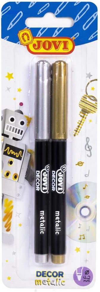 Jovi Flamastry Pernamentne metalizowane, 2 kolory (229792)