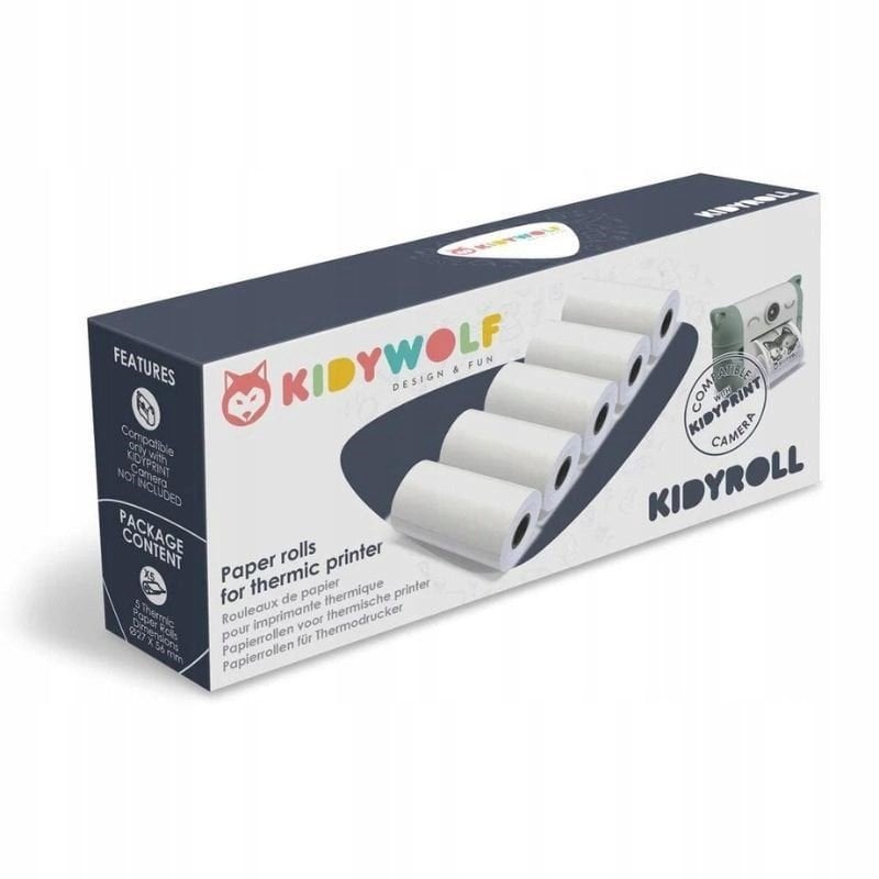 Kidywolf Paper Rolls for thermic printer 5 pcs.