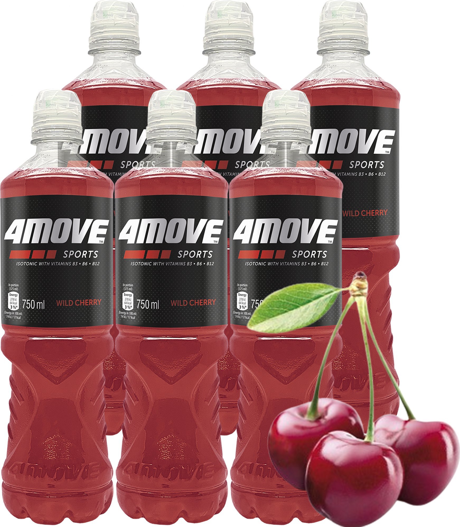 4Move 4Move Vitamin Napój niegazowany o smaku wiśni 750 ml x 6 sztuk