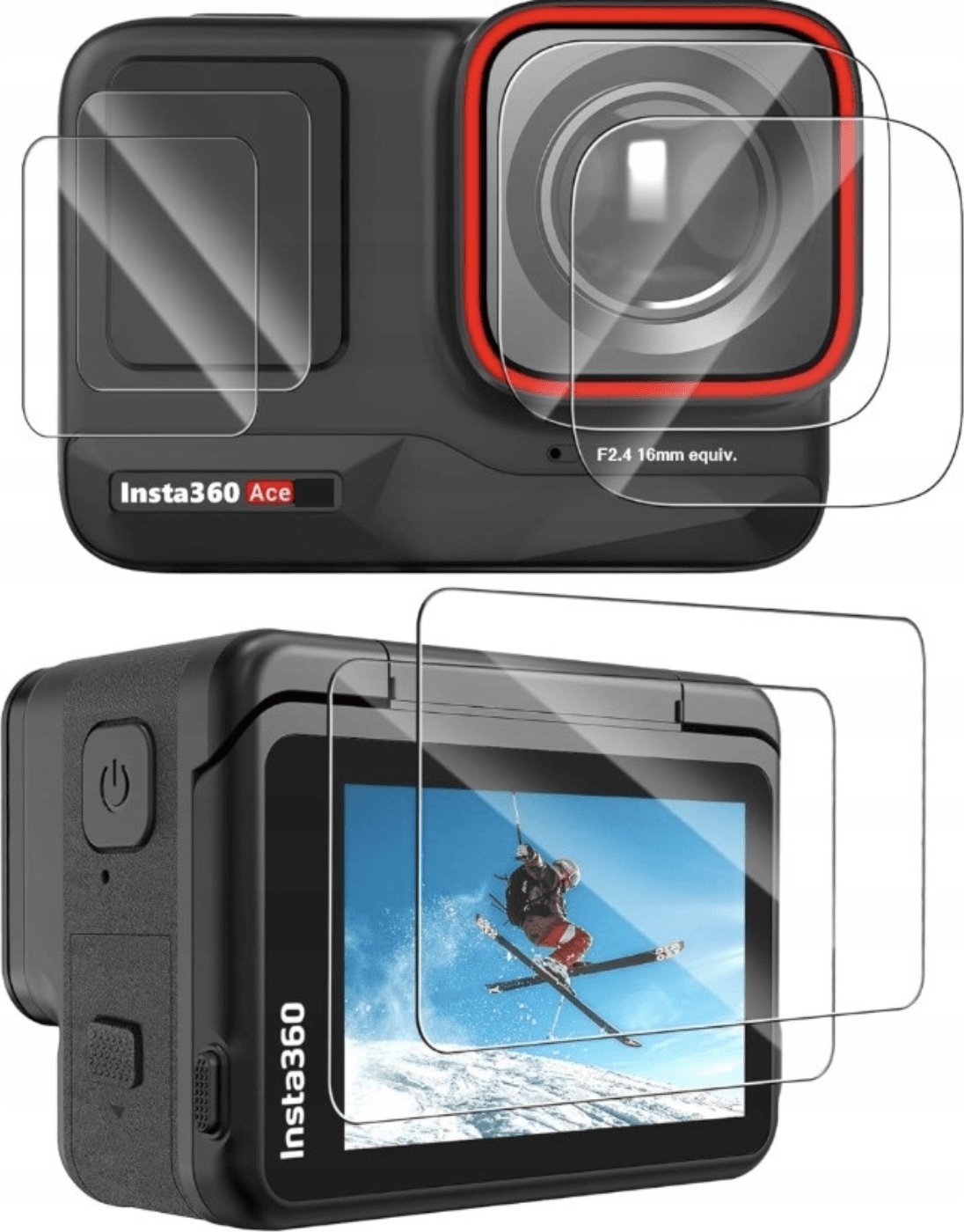 SunnyLife SZKŁO HARTOWANE NA OBIEKTYW I EKRAN DO INSTA360 ACE - 6 SZT.