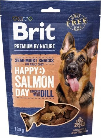 BRIT PREMIUM DOG SNACK SALMON WITH DILL 180g