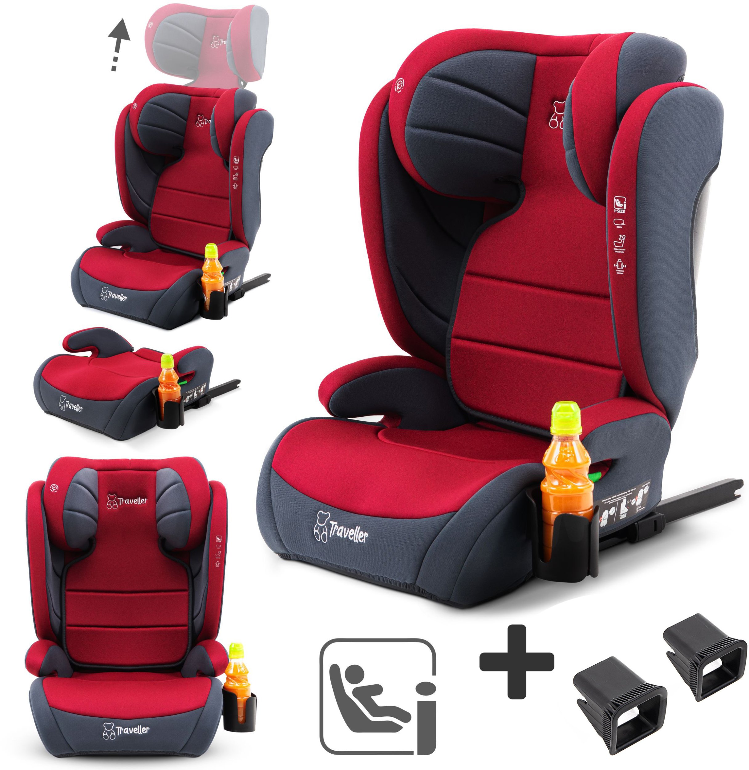 CARMEN FOTELIK SAMOCHODOWY PODSTAWKA 2w1 I SIZE 100-150 CM R129 ISOFIX