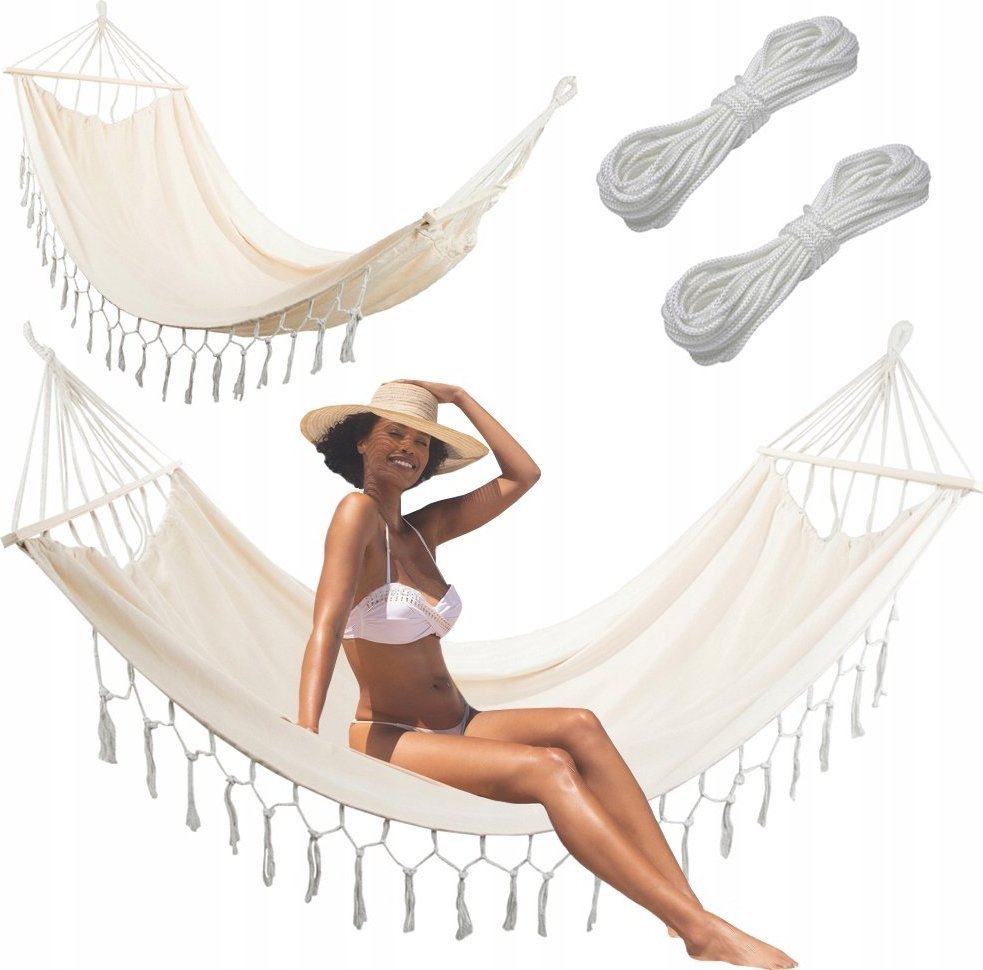 Verk HAMAK OGRODOWY STELAŻ WISZĄCY BUJAK DWUOSOBOWY