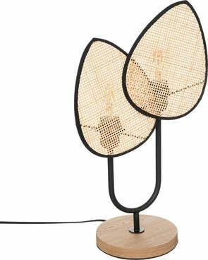 Atmosphera Lampa dekoracyjna OLME, rattanowa plecionka, wys. 44 cm