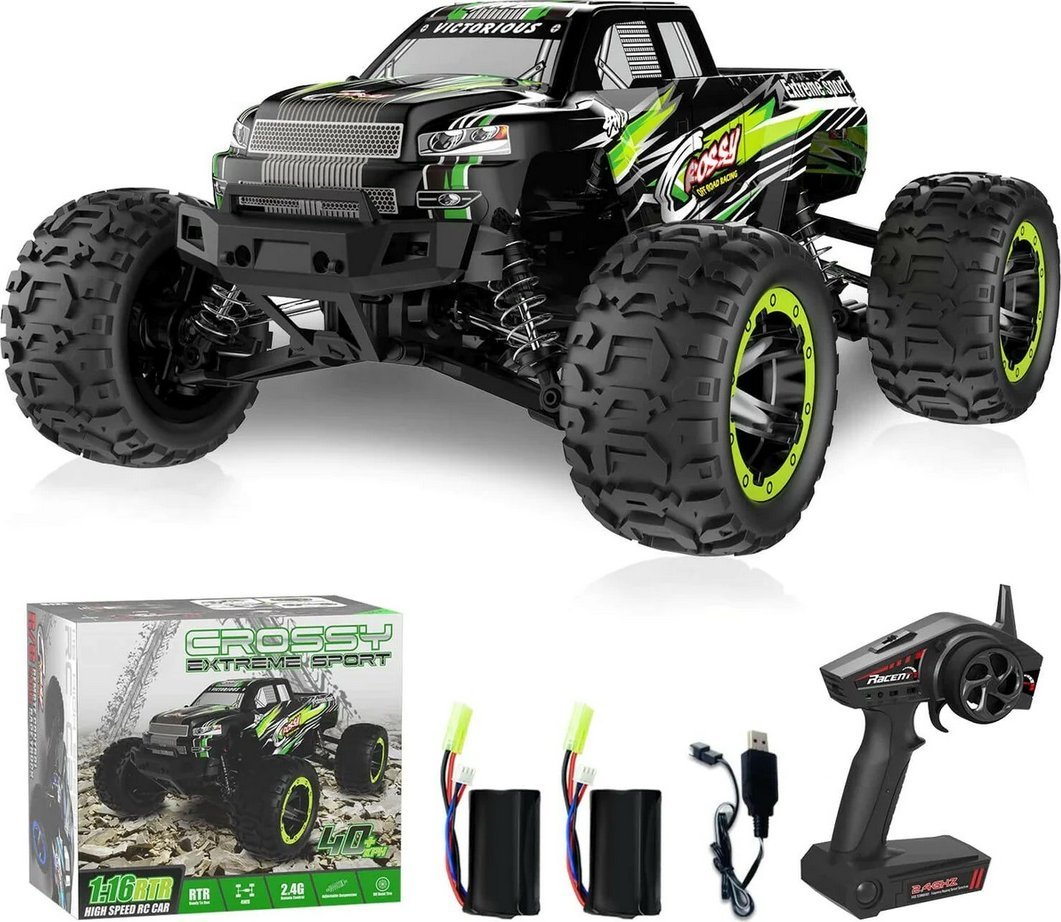 RACENT Samochód Monster Truck Crossy 4WD 1/16 785-5 RGB2 - silnik szczotkowy / kolor zielony