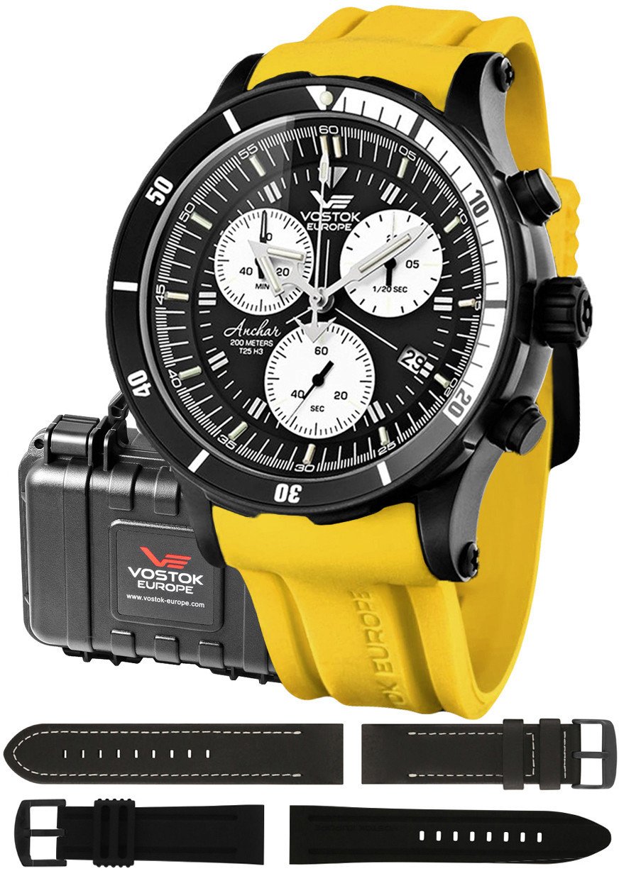 Zegarek męski Vostok Europe 6S30-5104184SY żółty