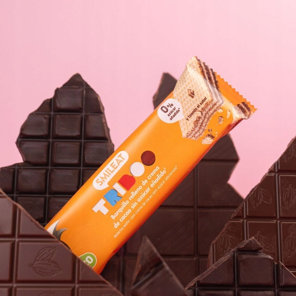 Smileat Triboo BIO* Wafelek z nadzieniem kakaowym, 30 g
