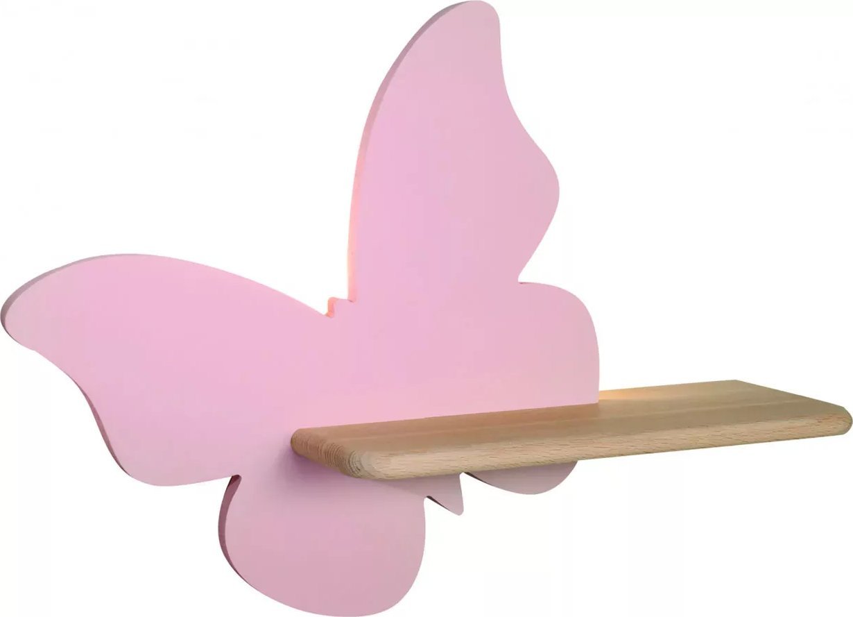 Lumes Różowy kinkiet dziecięcy w kształcie motyla - K031-Didi