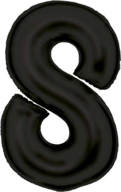 AMSCAN Balon foliowy cyfra 8 satynowy czarna 86cm N34 spakowany 9917310
