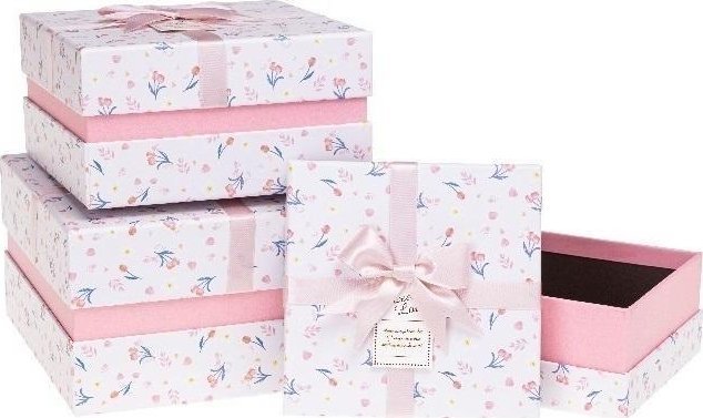 Pudełko prezentowe KW Kwiaty 3szt ROZETTE