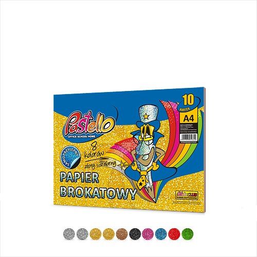 Pastello Papier brokatowy samoprzylepny A4 10k. PASTELLO Pastello