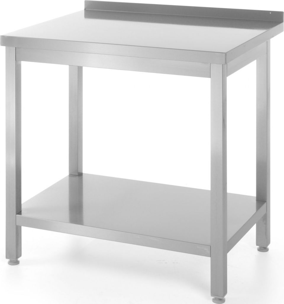 Hendi Stół blat roboczy do kuchni stalowy przyścienny z rantem i pólką 120x60cm - Hendi 811474