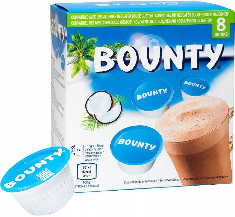 Bounty Kapsułki czekolada kokosowa do Dolce Gusto 8 szt.