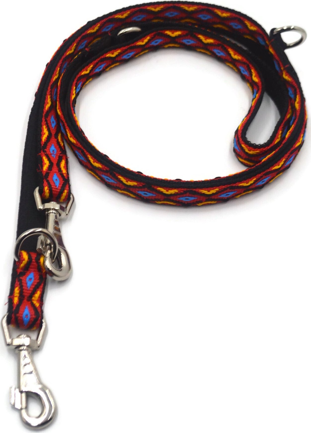 Alizoo Podwójna przepinana smycz dla dużego psa 25mm/220cm Romb - ALIZOO