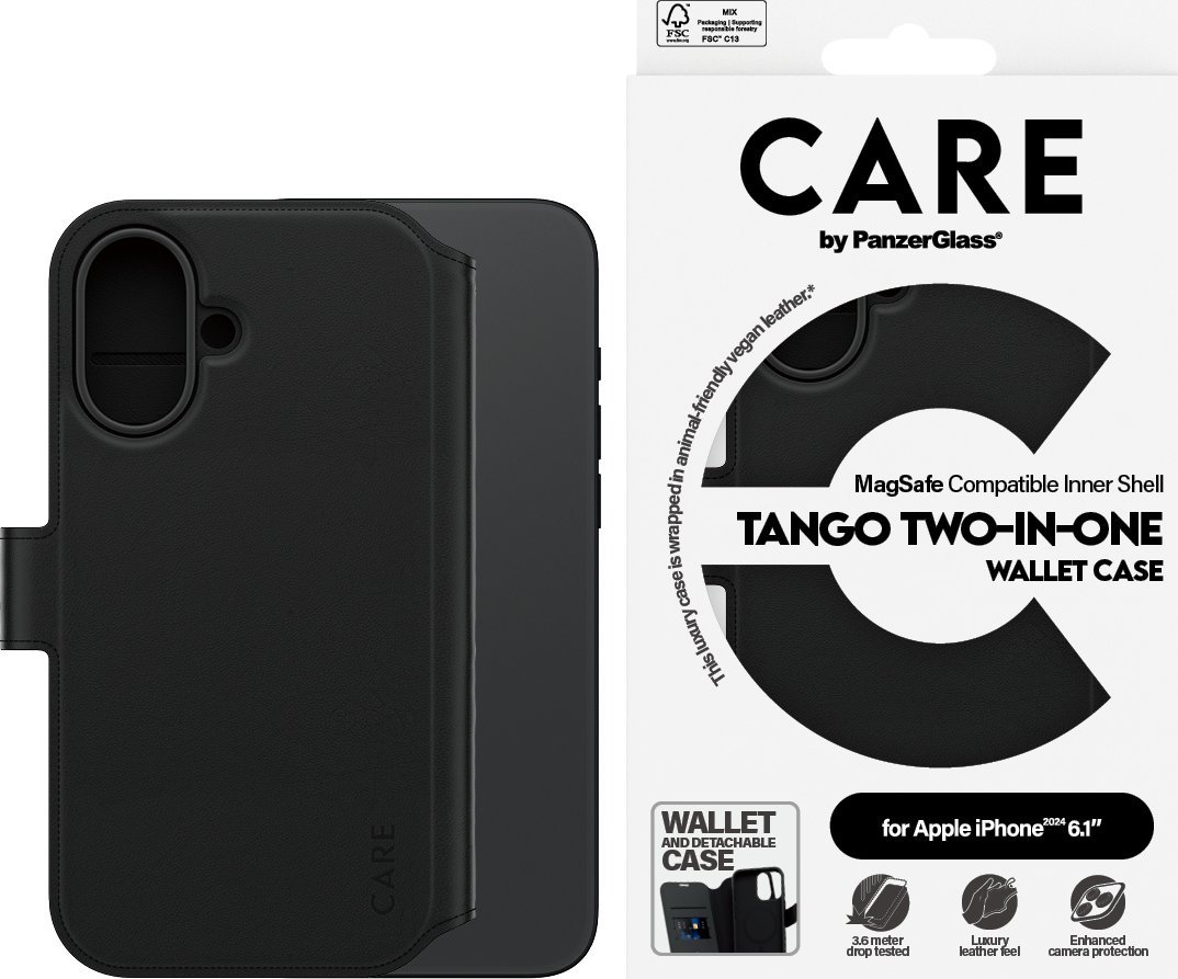 PanzerGlass CARE Case Feature Tango 2-in-1 Wallet Case iPhone 24 6.1"