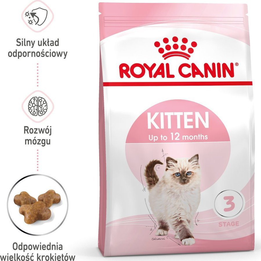 Royal Canin Kitten drób 2kg + gratis