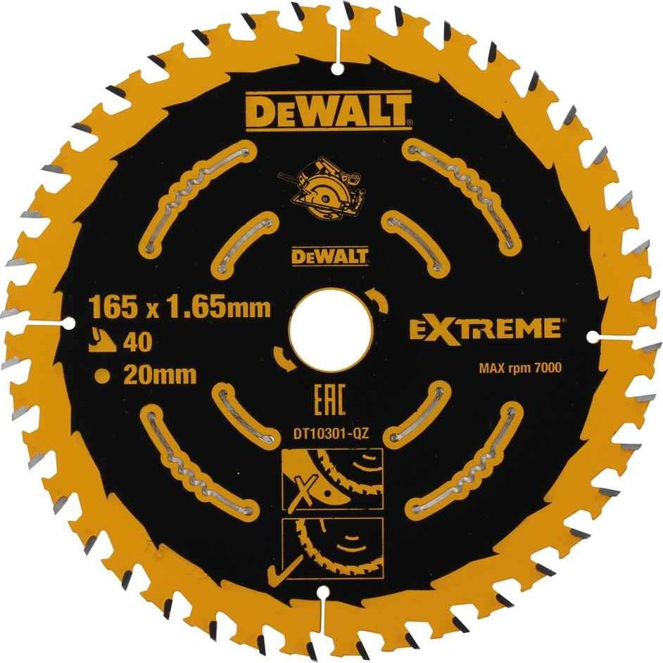 Dewalt piła tarczowa 165x20mm, 40 zębów (DT10301-QZ)