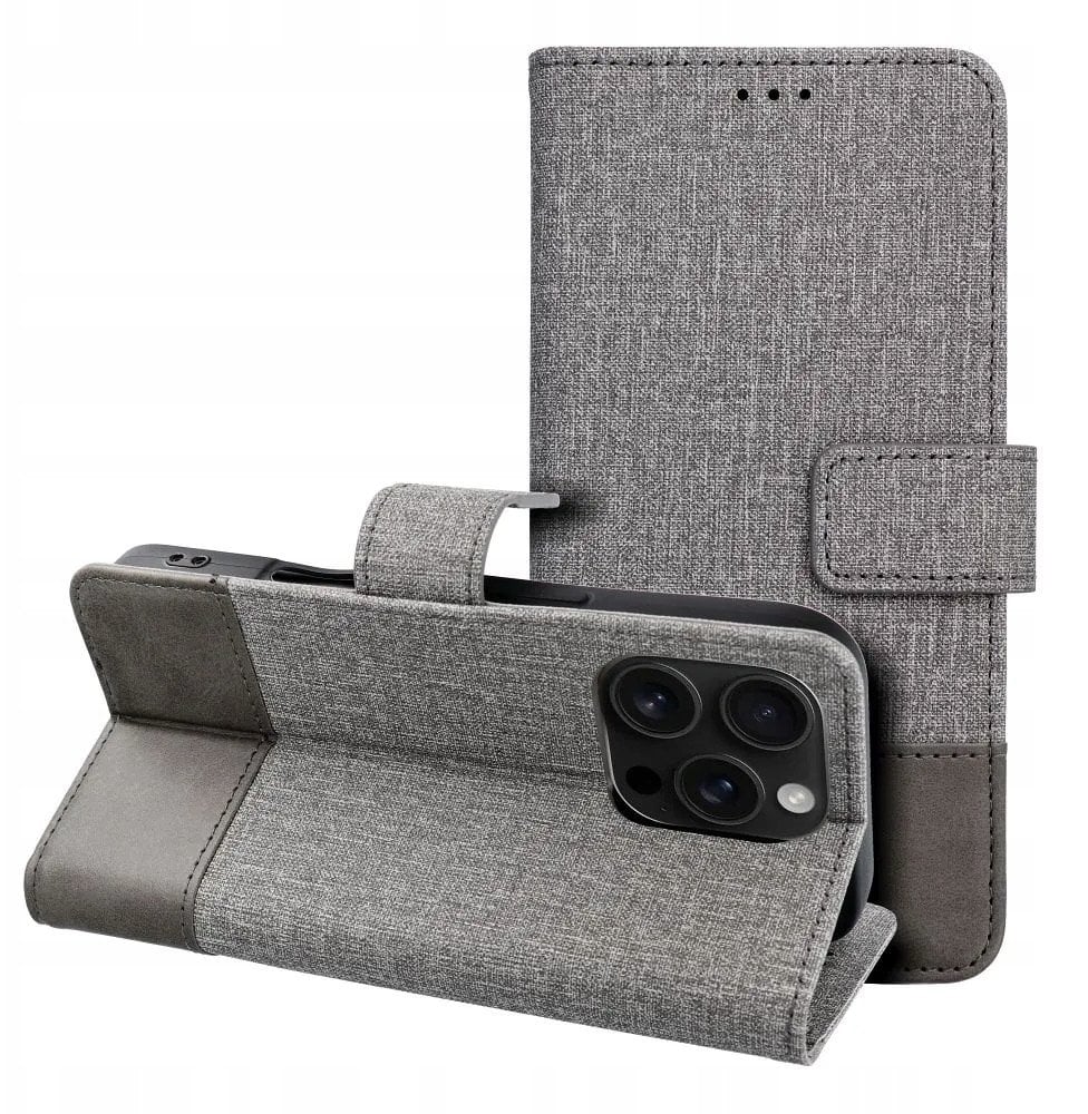Kabura GOMMA Book do IPHONE 16e (SE 4 2025) szary