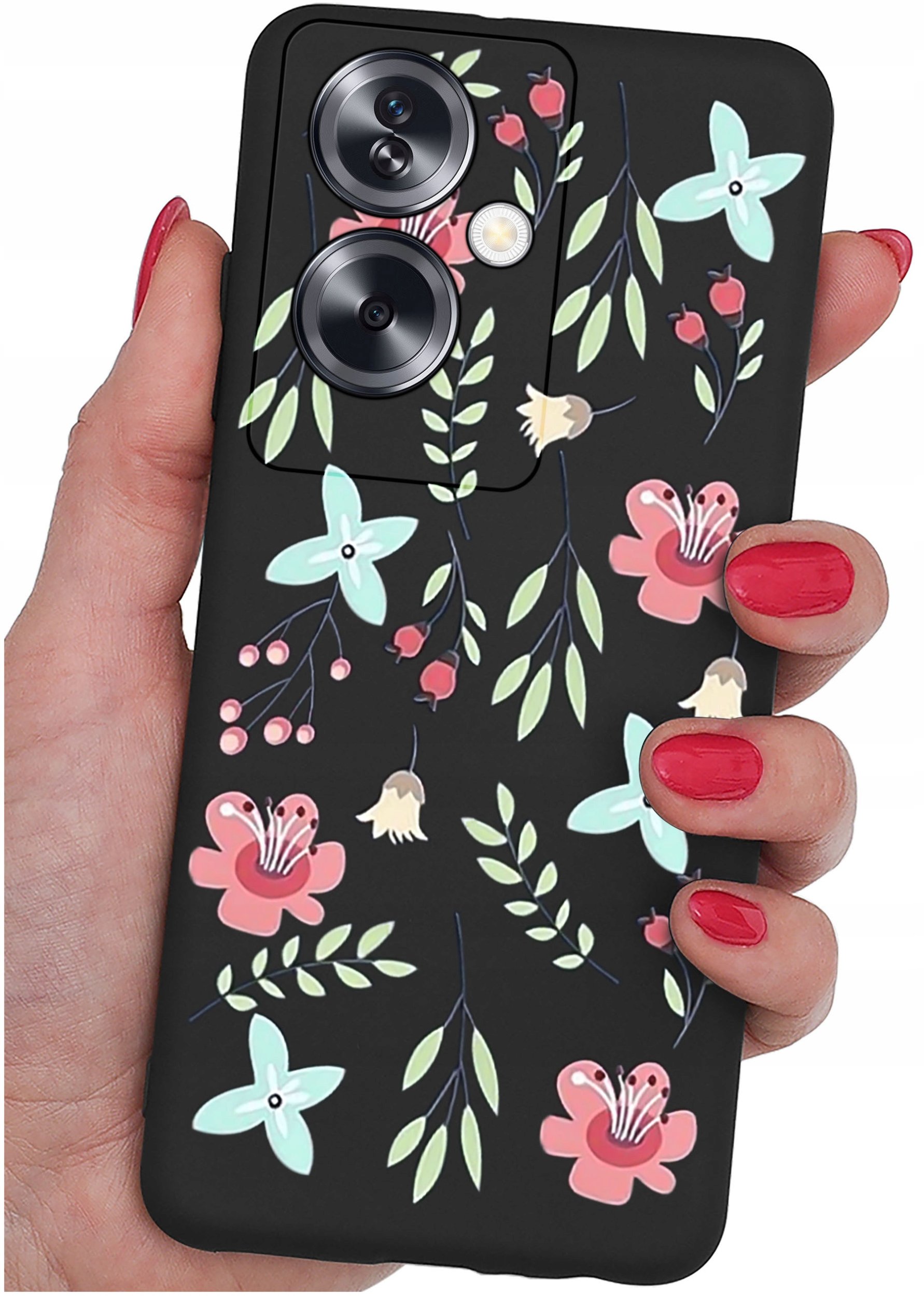 ETUI do Oppo A79 5G WZORY |SILIKONOWE MATT CASE + SZKŁO ochronne 9H