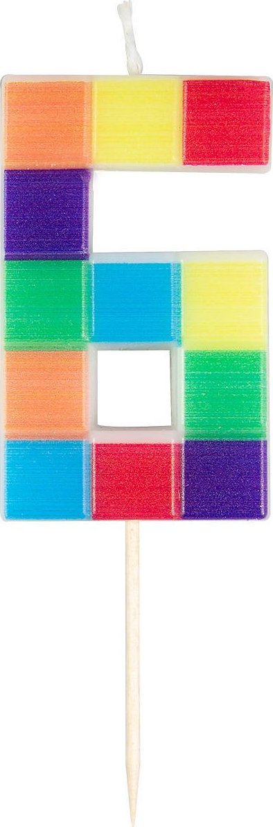 Adikbal Świeczka cyferka klocki nr 6, 7 cm one size